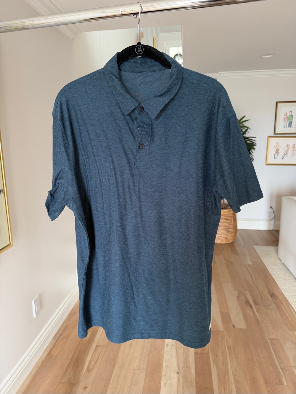 Vuori Strato Tech Polo Men’s Large Heathered Navy V188
